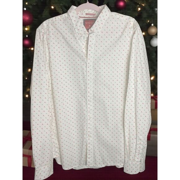 Denim & Flower Ricky Singh Holiday Reindeer Print Button Down Shirt XL - Picture 3 of 7